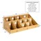 Happimess Bambury 18"W x 9.5"D x 6.5"H Minimalist Handcrafted Bamboo Cup and Condiment Station, Natural CCS1000A - alternate 4