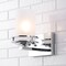 Jonathan Y Fairfax 7.13" 1-Light Metal/Frosted Glass Contemporary Glam LED Vanity Light, Chrome JYL7484A - alternate 8