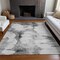 Homeroots 8' X 10' Gray Silver And Charcoal Abstract Washable Indoor Outdoor Area Rug 582671 - alternate 6