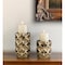 Homeroots Set Of Two Antiqued Brass Tabletop Pillar Candle Holders, 2PK 468340 - alternate 4
