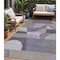 Homeroots 5' X 8' Purple Gray And Beige Geometric Washable Indoor Outdoor Area Rug 616737 - alternate 1
