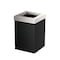 Gatco Modern Square 3 Gal. Wastebasket, Matte Black/Satin Nickel Lid 1915SN - alternate 1