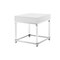 Homeroots 24" Silver Metallic And White Square End Table With Drawer 544061 - alternate 5
