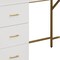 Homeroots 59" Gold Wood and Stainless Steel L Shape Computer Desk With Three Drawers 723752 - alternate 7