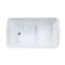 Kingston Brass 55" Acrylic Rectangular Double Ended Freestanding Tub with Drain and Integrated Seat, Glossy White VTSQ553226S - alternate 3