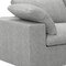Homeroots 120" Light Gray Linen Blend Modular Sofa With Ottoman And Storage 714556 - alternate 3
