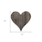 Homeroots 12" Weathered Gray Reclaimed Wood Heart Wall Decor 384900 - alternate 2