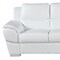 Homeroots 85" White Leather Sofa With Silver Legs 329479 - alternate 6