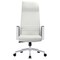 Leisuremod Aleen High-Back Office Chair in Upholstered Leather and Iron Frame with Swivel and Tilt, White AOT19WL - alternate 4