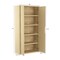 Manhattan Comfort Rivington 38in Bookcase Cabinet in Natural Oak BC004-NA - alternate 4