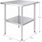 Amgood 30 in. x 30 in. All Stainless Steel Work Table, 35in. Height Commercial Prep Table with AMG WTSS-3030-Z - alternate 8