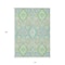 Homeroots 10' X 14' Mint Green Blue And Ivory Oriental Washable Indoor Outdoor Area Rug 597703 - alternate 6