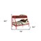 Homeroots 78" X 54" X 60" Twin Over Full Red Metal Tube Bunk Bed 286576 - alternate 4