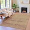 Homeroots 10' X 14' Khaki And Beige Geometric Washable Indoor Outdoor Area Rug 630506 - alternate 2