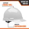 Malta Dynamics Hard Hat, Polyethylene, Ratchet, White HHW1004 - alternate 4