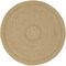 Homeroots 8' Natural And Brown Round Handmade Indoor Outdoor Area Rug 550720 - alternate 1