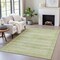 Homeroots 8' X 10' Sage And Ivory Striped Washable Indoor Outdoor Area Rug 631512 - alternate 6