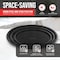 Bakken- Swiss Gray Marble Nonstick Pizza Pan Set of 3, Carbon Steel, Oven Safe, Dishwasher Safe, Easy Cleanup BKPIZA3GRYMR - alternate 5