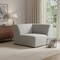 Homeroots 38" Gray Fabric Modular Sofa With Brown Legs 641031 - alternate 5