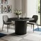 Homeroots 52" Black Solid Wood Pedestal Base Round Top Dining Table 721032 - alternate 6