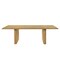 Homeroots 94" Natural Wood Double Pedestal Base Dining Table 631296 - alternate 1