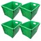 Flipside Corrugated Postal Storage Tote, 18-1/4 in L x 13-1/4 in W x 11-3/5 in H, Green, Plastic, 4 PK 40152 - alternate 5