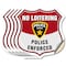 Signmission No Loitering Shield Sign Police Enforced, 6 inch X 6 inch, Vinyl Decal, 5PK SHI-D-5PACK-6-396 - alternate 1