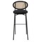 Leisuremod Euston Wicker Bar Stool with Black Steel Frame, Black EC29BL - alternate 7