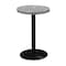 Leisure Craft 24" Round Perforated Pedestal Table, Portable, 40"H, Gray 24TAB40-GRAY - alternate 1
