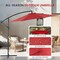 Simple Deluxe 9.8ft Offset Umbrella Cantilever Patio Hanging Umbrella Outdoor Market Umbrella with Crank and Cros 3A88LGBRLAOFFSET10REDV2 - alternate 4