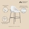 Manhattan Comfort Gracie Barstool in White and Black BS022-BWH - alternate 5