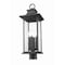 Z-Lite Tiberius 4 Light Outdoor Post Mount Fixture, Black/Clear Seedy, 9 In W x 25.25 In H 5017PHBR-BK - alternate 3