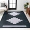 Jonathan Y Adriel Geometric Medallion Non-Slip Machine-Washable Navy/Light Gray 4 ft. x 6 ft. Area Rug WSH111B-4 - alternate 4