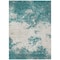 Homeroots 9' X 12' Teal Blue Ivory And Gray Abstract Washable Indoor Outdoor Area Rug 599524 - alternate 5