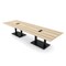 Skutchi Designs Rectangle Conference Table With Power Unit, 48 in W, 120 in L, Brown HAR-REC-48X120-DOU.BK-K525-EBLK - alternate 1