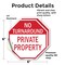Signmission No Turnaround Private Property, 6 inch X 6 inch, Vinyl Decal, 2PK OC-D-2PACK-6-132 - alternate 3