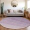 Homeroots 8' Purple And Lavender Round Ombre Washable Indoor Outdoor Area Rug 595831 - alternate 5