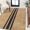 Jonathan Y Olivier Rustic Beach House Wide Ticking Stripe Jute Natural/Black 8 ft. x 10 ft. Area Rug NRF200A-8 - alternate 3