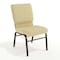 Flash Furniture Fabric Church Chair w/Book Rack, Beige XU-CH-60096-BGE-BAS-GG - alternate 1