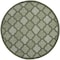 Homeroots 8' Green Round Geometric Indoor Outdoor Area Rug 572803 - alternate 5
