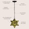 Jonathan Y Stella 12" Moravian Star Metal/Clear Glass LED Pendant, Oil Rubbed Bronze/Yellow Mercury Glass JYL9072D - alternate 6