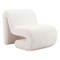 Homeroots 26" White Corduroy And Upholstered Lounge Chair 556455 - alternate 1