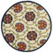 Homeroots 5' Navy Blue Beige Green Blue And Red Round Floral Indoor Outdoor Area Rug 546783 - alternate 7