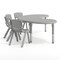 Flash Furniture 5 PC Plastic Activity Table and 4 Chairs Set, 10.5 in Seat Height-Soft Gray YU-YCX-0043-2-MOON-TBL-SFTGY-E-GG - alternate 2