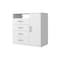 Homeroots 36" White Four Drawer Combo Dresser 534945 - alternate 1