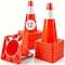 Vevor Traffic Safety Cones 12 PCS PVC 18" W/ 1 Reflective Collars 11" X 11" Red, 12PK CC-A45-12PCS - alternate 1