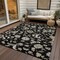 Homeroots 3' X 5' Black Beige And Ivory Floral Washable Indoor Outdoor Area Rug 597800 - alternate 3