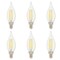 Westinghouse 4.5W 60W Equivalent Clear CA11 Dimmable Filament LED Light Bulb, Candelabra Base, 6PK 5266120 - alternate 1