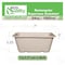 Ecoquality 34oz Rectangular Sugarcane Container, Compostable Bowls for Takeout, and Restaurant, 150PK EQCRTB34-150 - alternate 2