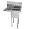 Koolmore 1 Compartment Stainless Steel NSF Commercial Kitchen Prep & Utility Sink with 2 Drainboards SA141611-12L3 - alternate 7